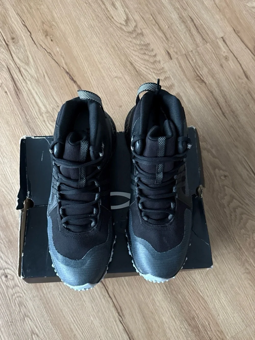 Under Armour Men’s Black and Gray Trail Sneakers